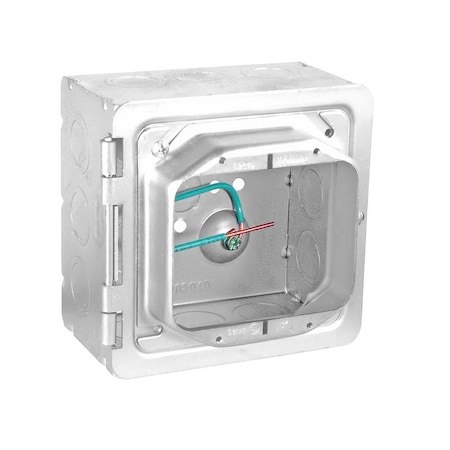 Southwire Electrical Box, Device Box Type, 2 Gangs, Zinc Plated Steel, Square Shape HP-2150